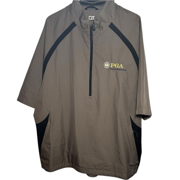 Cutter & Buck CB Weather Tec XXL Half Zip water Wind proof Short Sleeve Golf - Picture 1 of 13